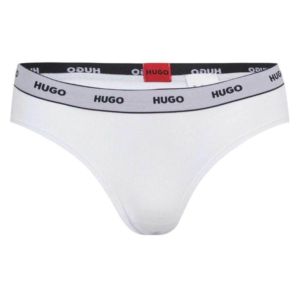 Hugo Boss Mens Stripe Cotton Briefs (Pack of 3) / White